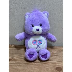 Vintage 2003 Care Bears Musical Plush Wheels on the Bus Purple 12" Working Sound